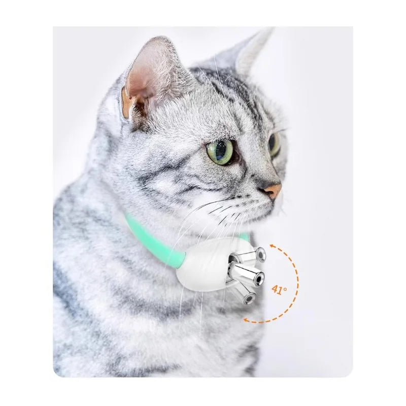 Smart Laser Tease Cat Collar Electric USB Rechargeable Pointer Kitten Automatic Toys Interactive Training Pet Accessories Goods