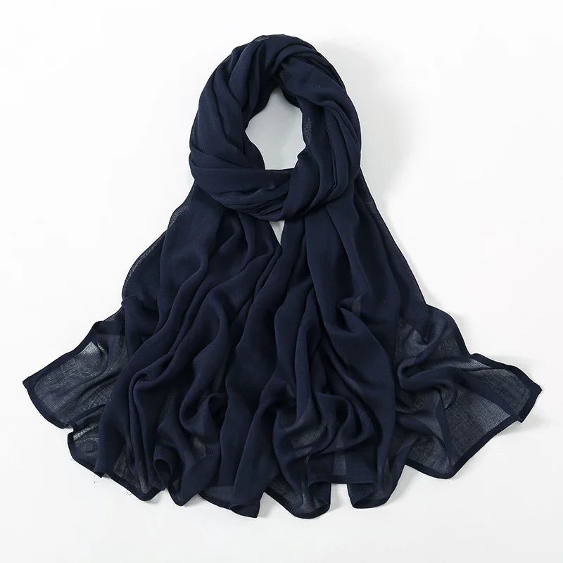 180*95cm Big Size Women Plain Solid Cotton Rayon Hijab Scarf Lady High Quality Wraps Shawls Muslim Modal Headband Islamic