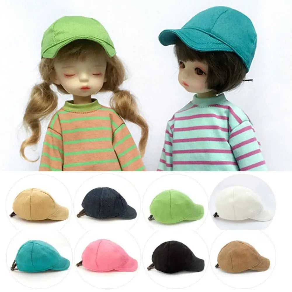 Fashion Caps Doll Baseball Cap for Ob11 Doll Hat Candy Color Cute Animal Casual Hat For 1/11 1/12 obitsu11 Doll Accessories