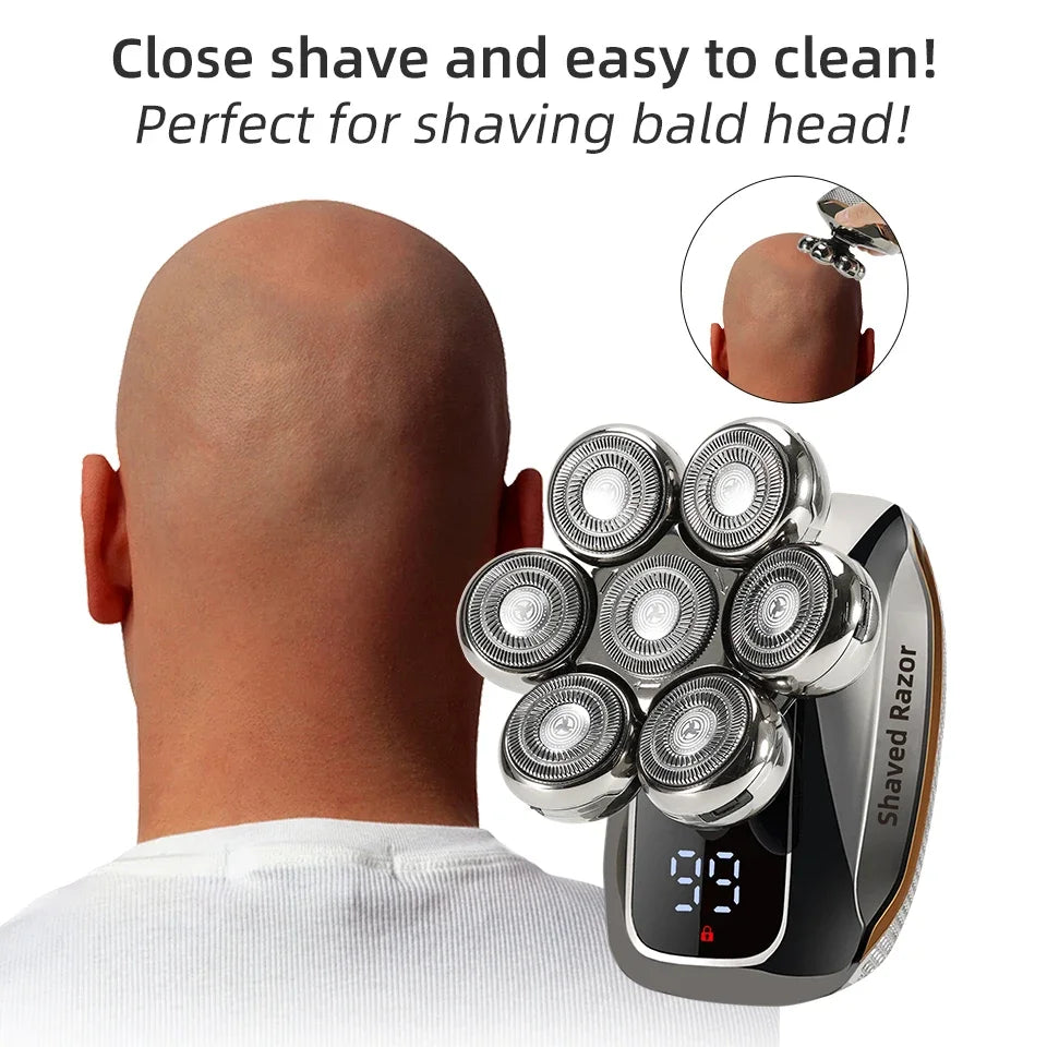 NEW Shaver For Men 7D Independently 7 Cutter Floating Head Waterproof Electric Razor Multifunction USB Charge Trimmer Men