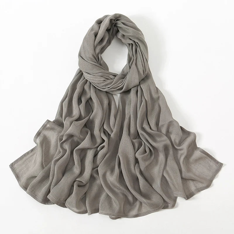 180*95cm Big Size Women Plain Solid Cotton Rayon Hijab Scarf Lady High Quality Wraps Shawls Muslim Modal Headband Islamic