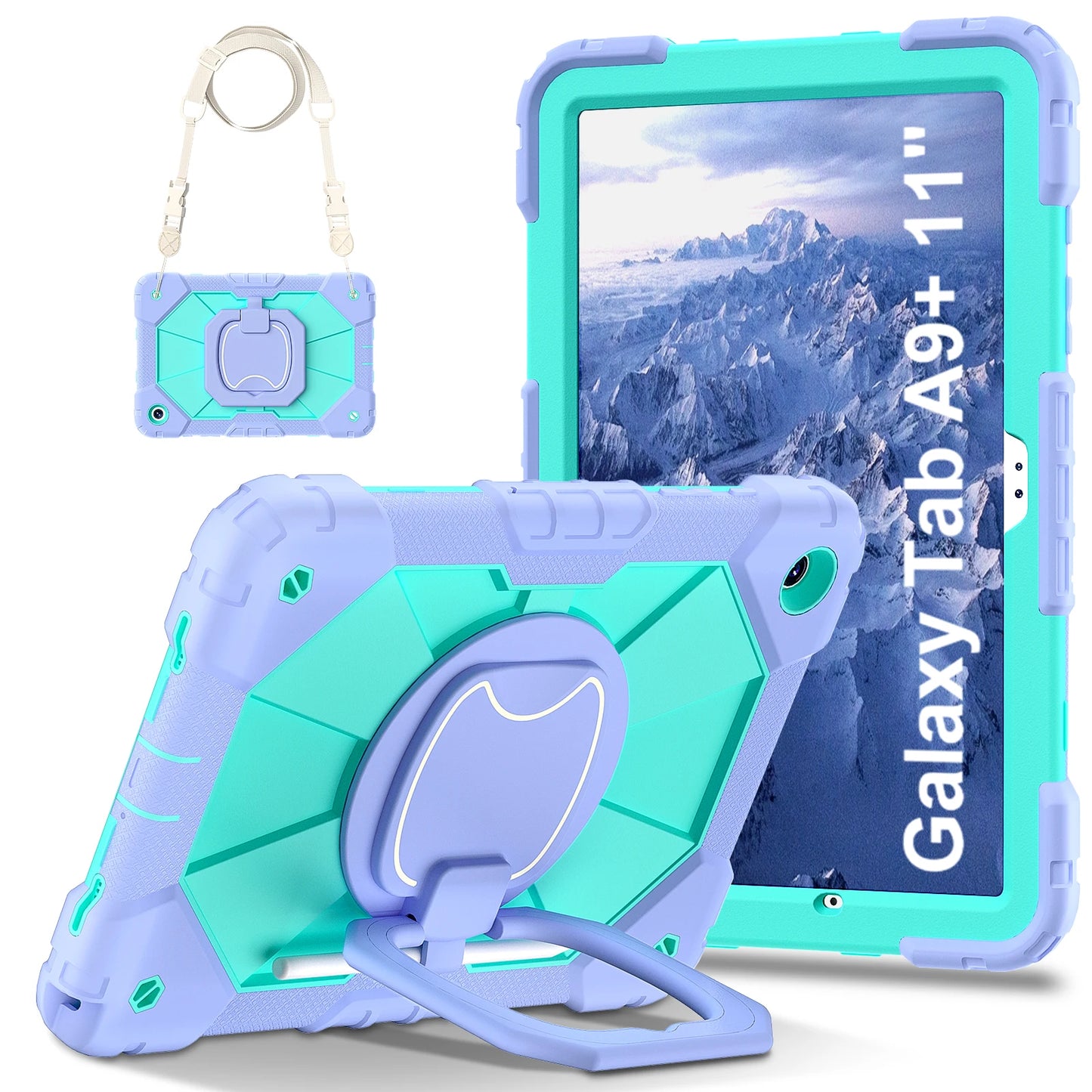 For Samsung Galaxy Tab A9 plus Funda a9 8.7 inch Kids Case X115N A7Lite T220 225 Tab A8 10.5inch Tablet Stand Shockproof Cover
