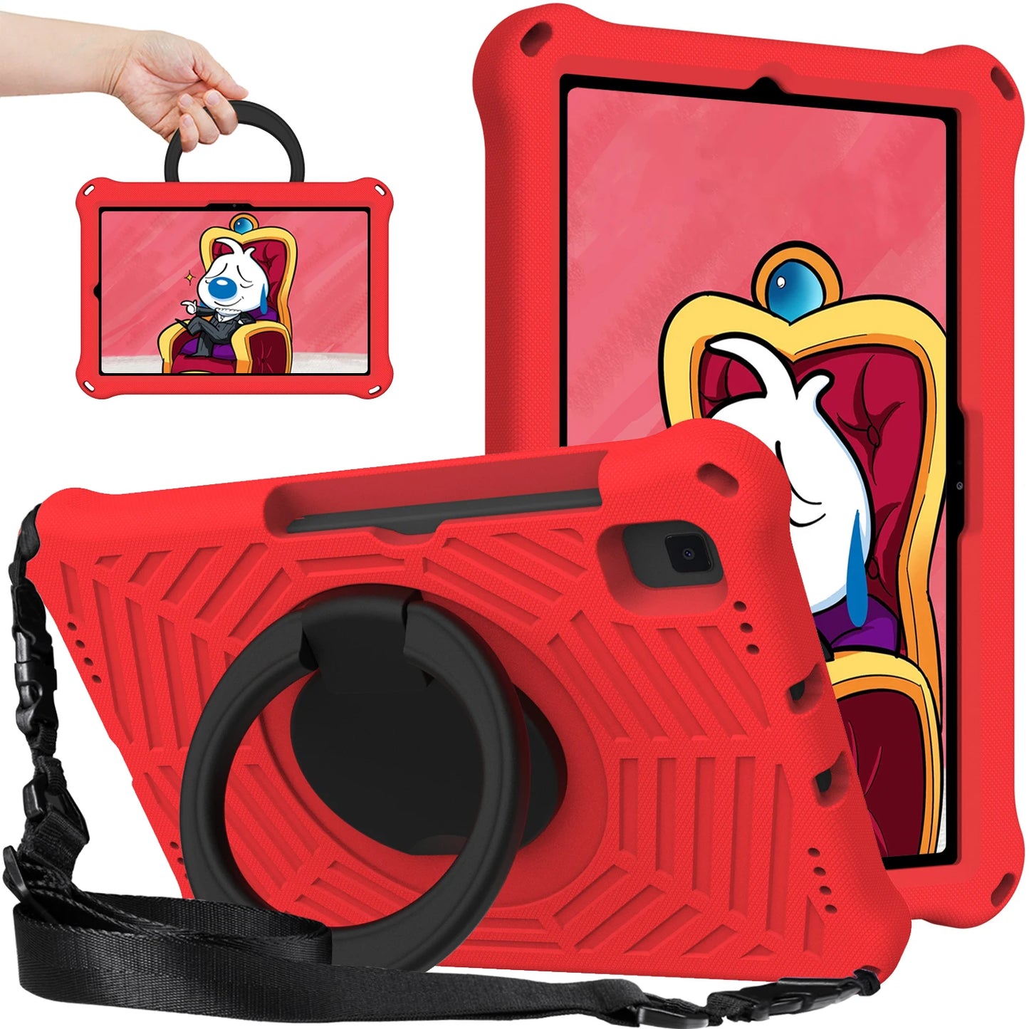 Kids Tablet Protective Case for Samsung Galaxy Tab A7 10.4 (2020) SM-T500/T505 Tab S6 10.5 Tab S5e 10.5 with Shoulder Strap