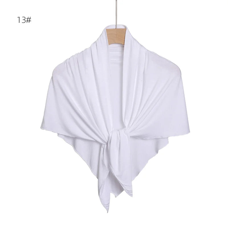Women High Quality Muslim Cotton Modal Hijab Shawls Plain Triangle Wrap Beach Summer Islamic Ramadan Snood Scarves 140*70*95Cm