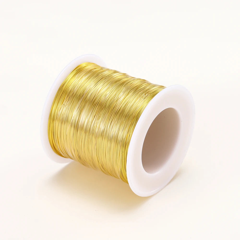 18K Real Gold Plated Copper Wire For DIY Handmade Jewelry Making Supplies Jewellery Accessories Beads Materials Wire Wholesale
