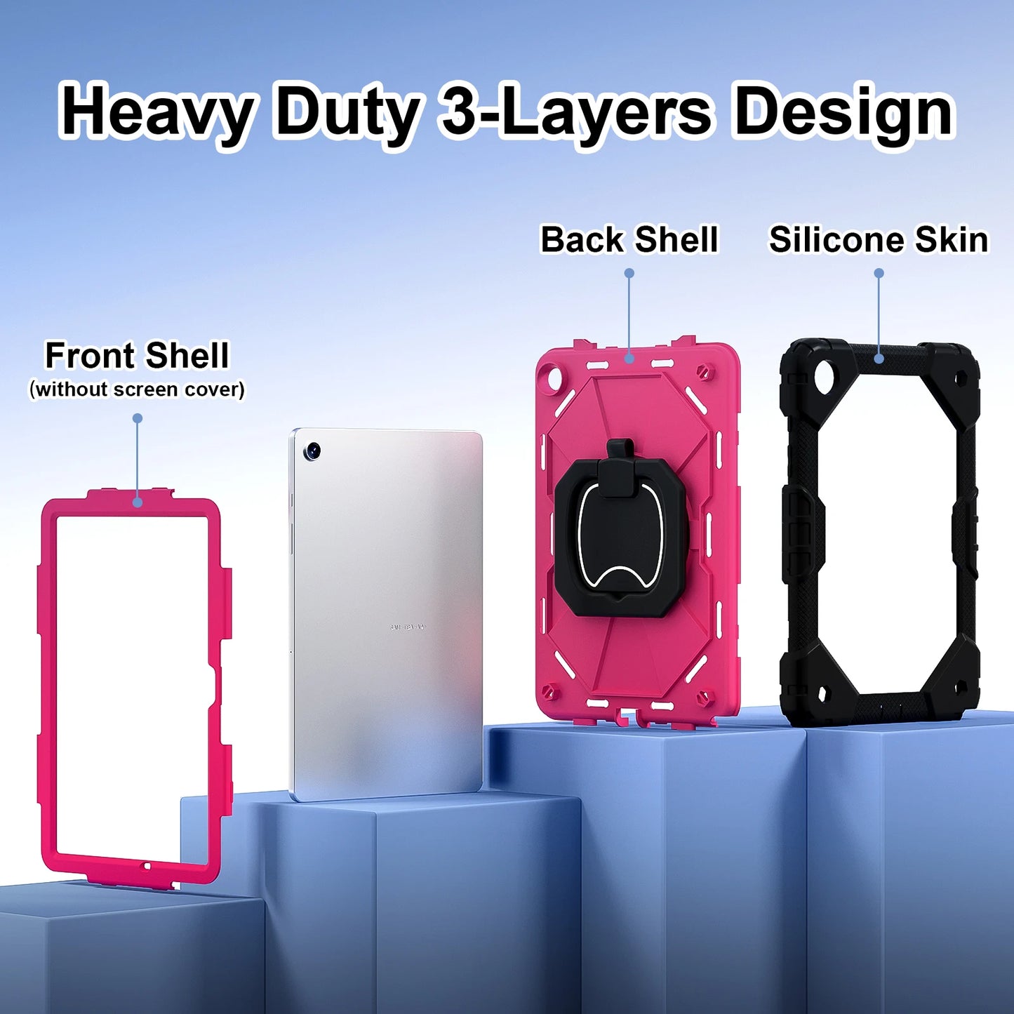 For Samsung Galaxy Tab A9 plus Funda a9 8.7 inch Kids Case X115N A7Lite T220 225 Tab A8 10.5inch Tablet Stand Shockproof Cover