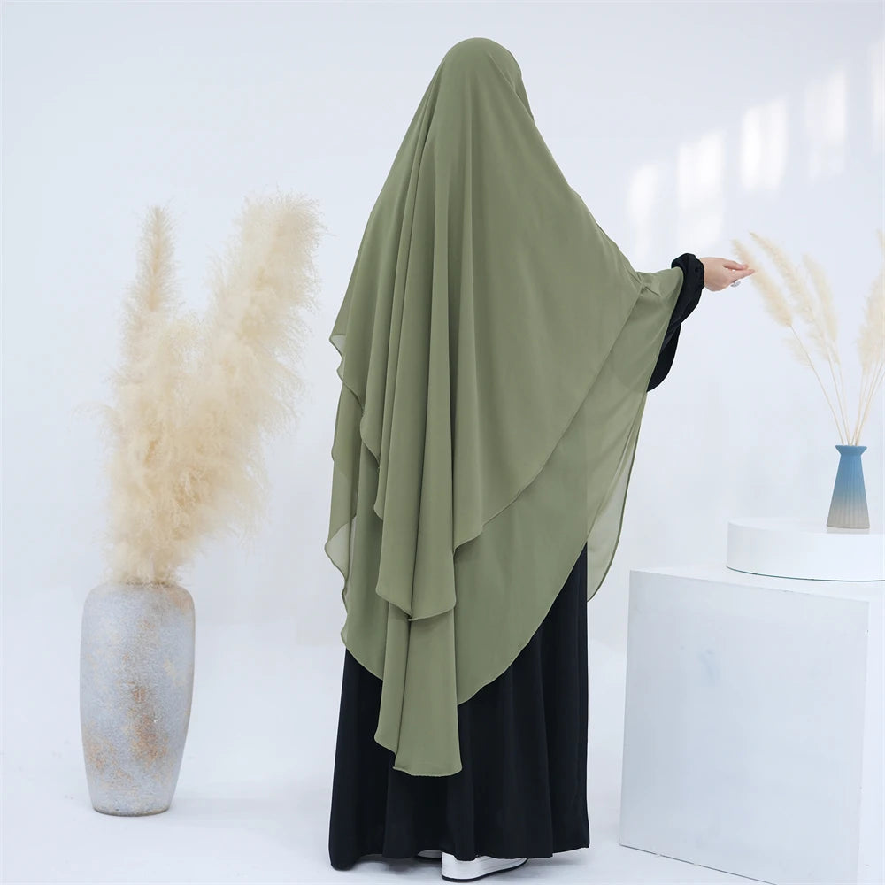 Ramadan Eid Dubai Chiffon Niqab Maxi Khimar Abaya Damen Islam Muslim Hijab Dress Abayas For Women Kebaya Hijabs Femme Musulmane