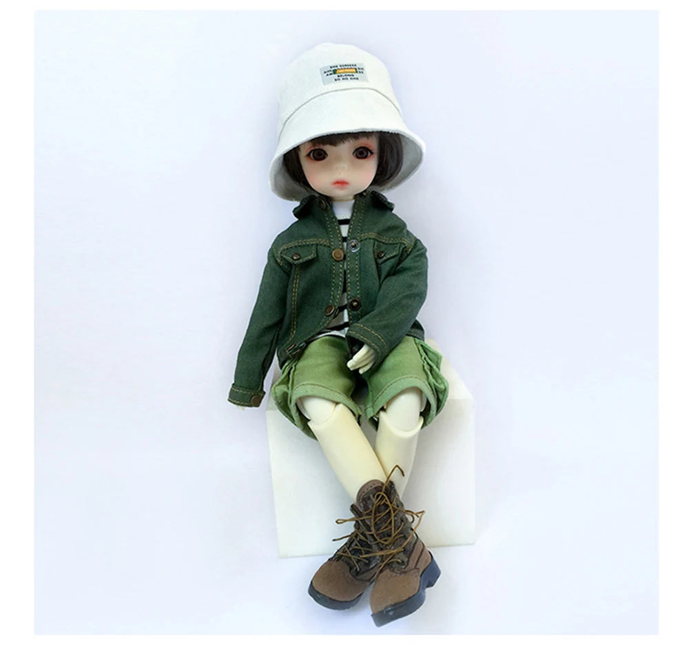 1/6 Doll Hat for Head Circumference 15-17cm 30cm BJD Baseball Cap Fisherman's Hat Fashion Doll Accessories