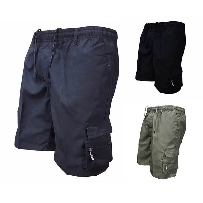 Summer New Men's Shorts Casual Work Cool Pants with 5-point Large Pocket Clothing Elastic Waist Sports Male Outfit Shorts