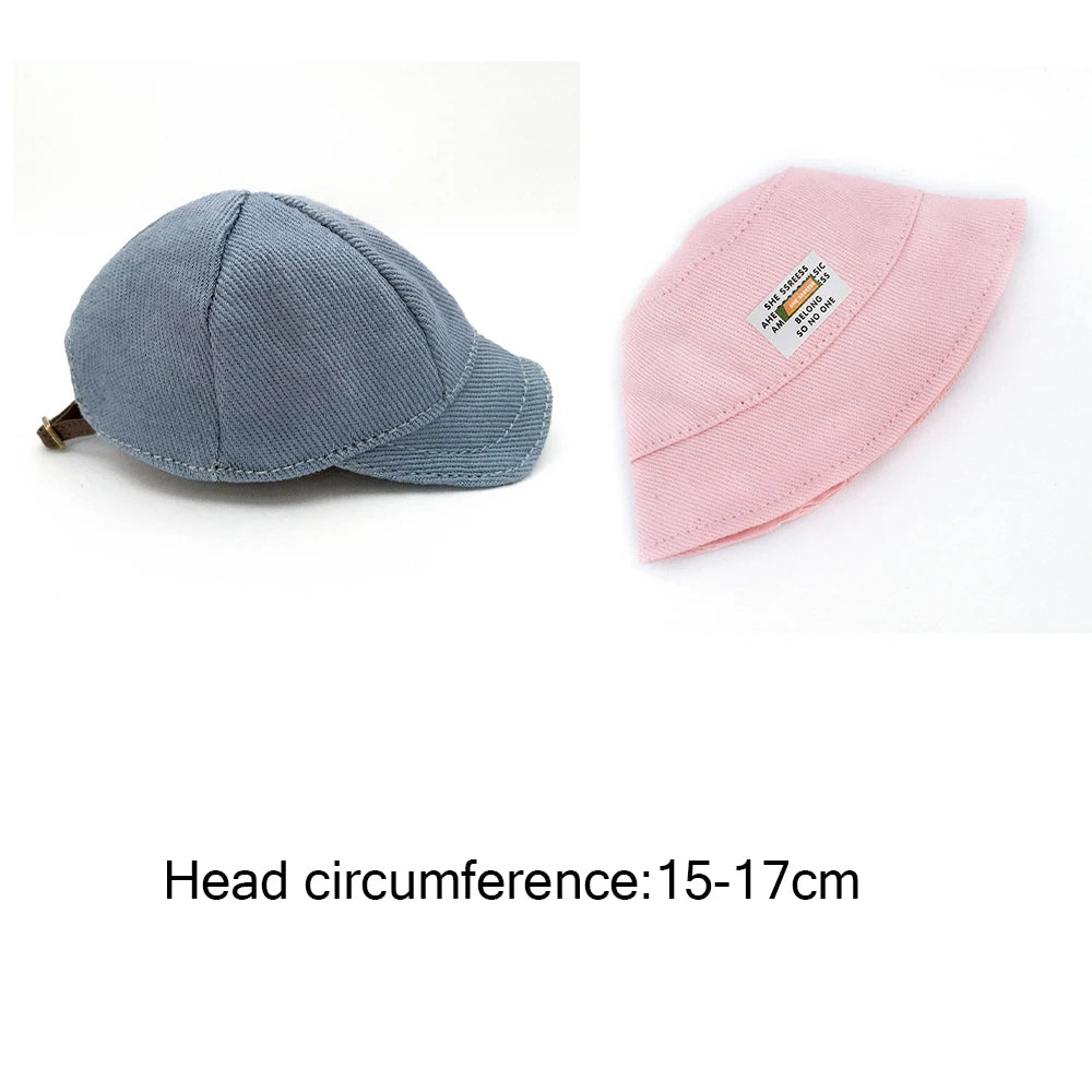 1/6 Doll Hat for Head Circumference 15-17cm 30cm BJD Baseball Cap Fisherman's Hat Fashion Doll Accessories