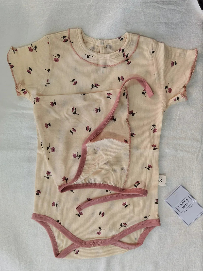 Summer Baby Clothes Toddler Girls Bodysuits Floral Infant Thin One Piece Newborn Outfit Clothes