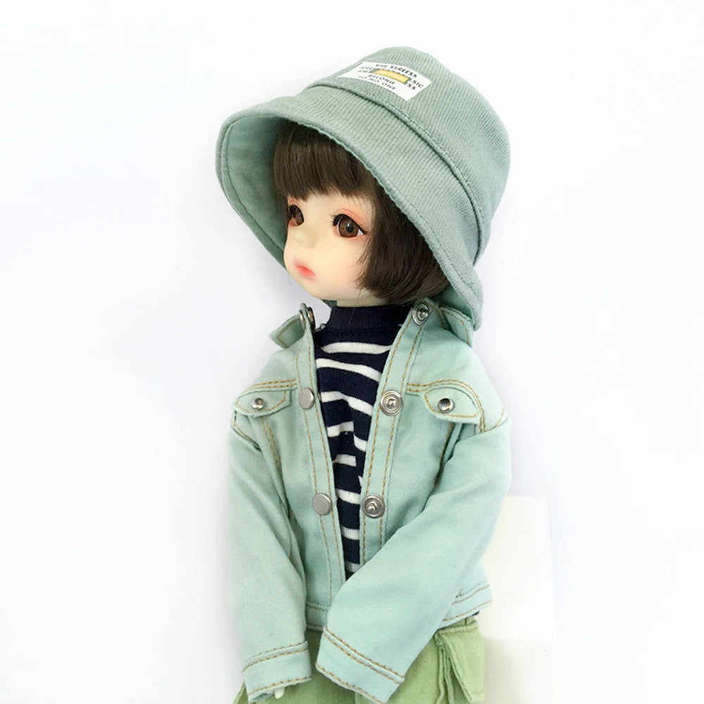 1/6 Doll Hat for Head Circumference 15-17cm 30cm BJD Baseball Cap Fisherman's Hat Fashion Doll Accessories