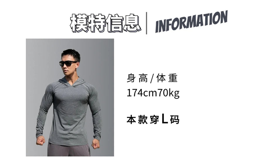 Men's Fitness Running Sports Hoodies Gym Joggers Hooded 2023 New Outdoor Sport Athletic Clothing Male Training Sweatshirt Tops