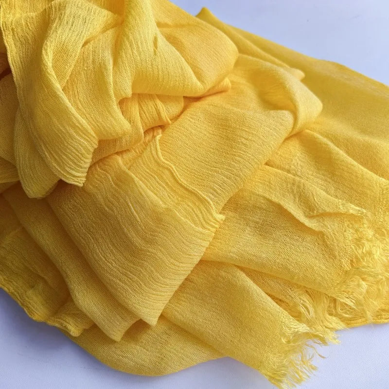 61 Colors Soft Cotton Viscose Scarf Rayon Material Muslim Hijab Mid Eastern Plain Solid Color Headscarf With Tassel