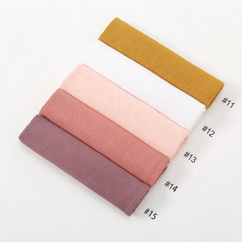 180*95cm Big Size Women Plain Solid Cotton Rayon Hijab Scarf Lady High Quality Wraps Shawls Muslim Modal Headband Islamic