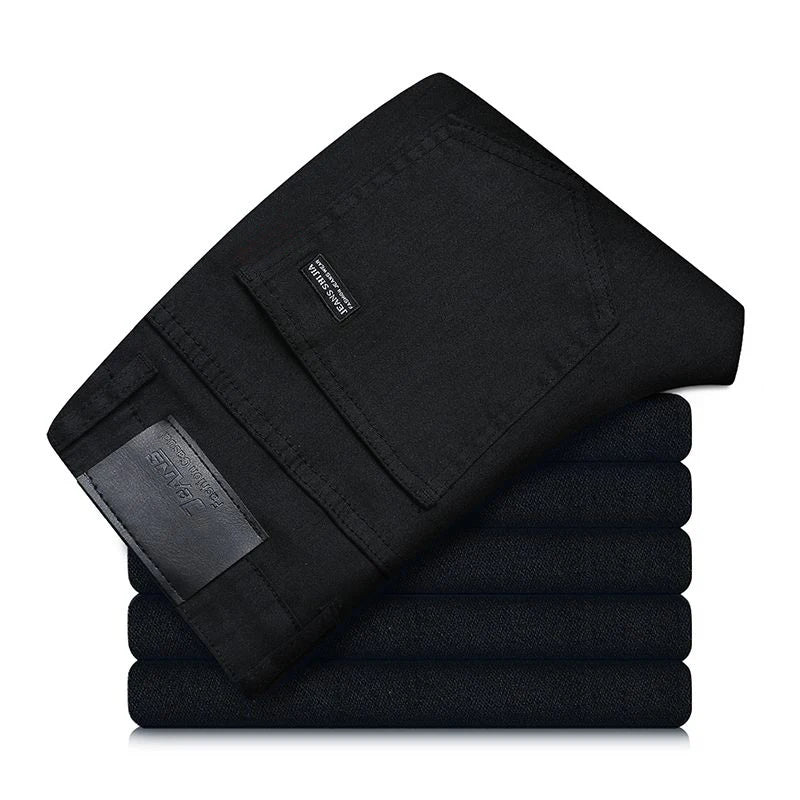 2024 Fashion Men Stretch Loose Straight Jeans Casual Elastic Slim Fit Denim Pants Male Brand Business Trousers Large size 38 40