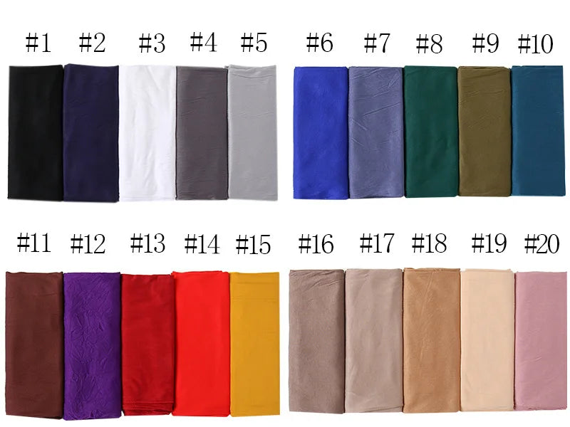 2024 New Muslim Women Jersey Hijab Scarf Solid Color Head Wrap Fashion Headscarf Turban Islam Veil Flexible Premium Modal