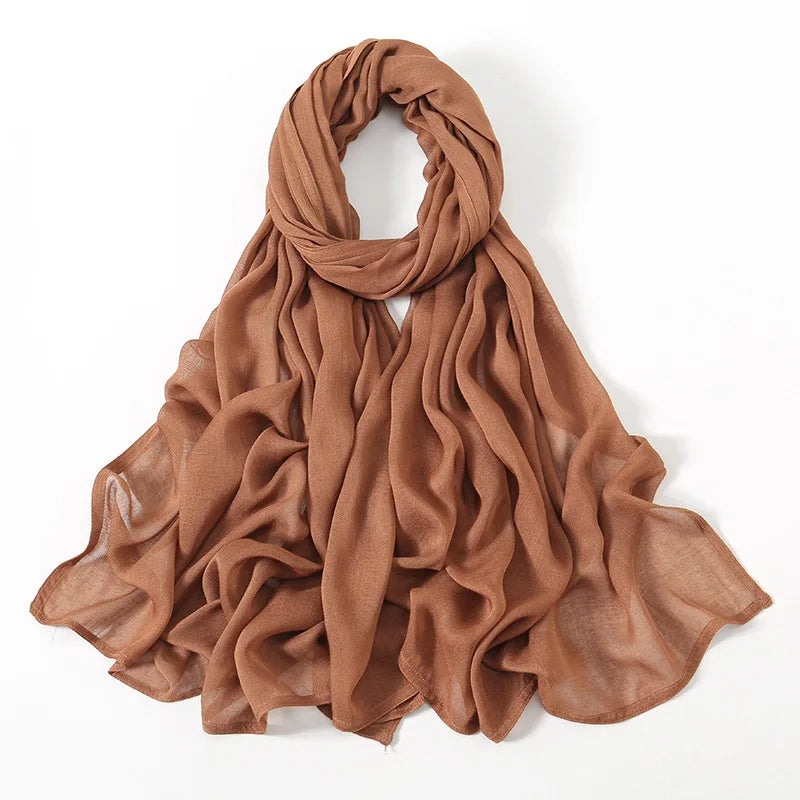 180*95cm Big Size Women Plain Solid Cotton Rayon Hijab Scarf Lady High Quality Wraps Shawls Muslim Modal Headband Islamic