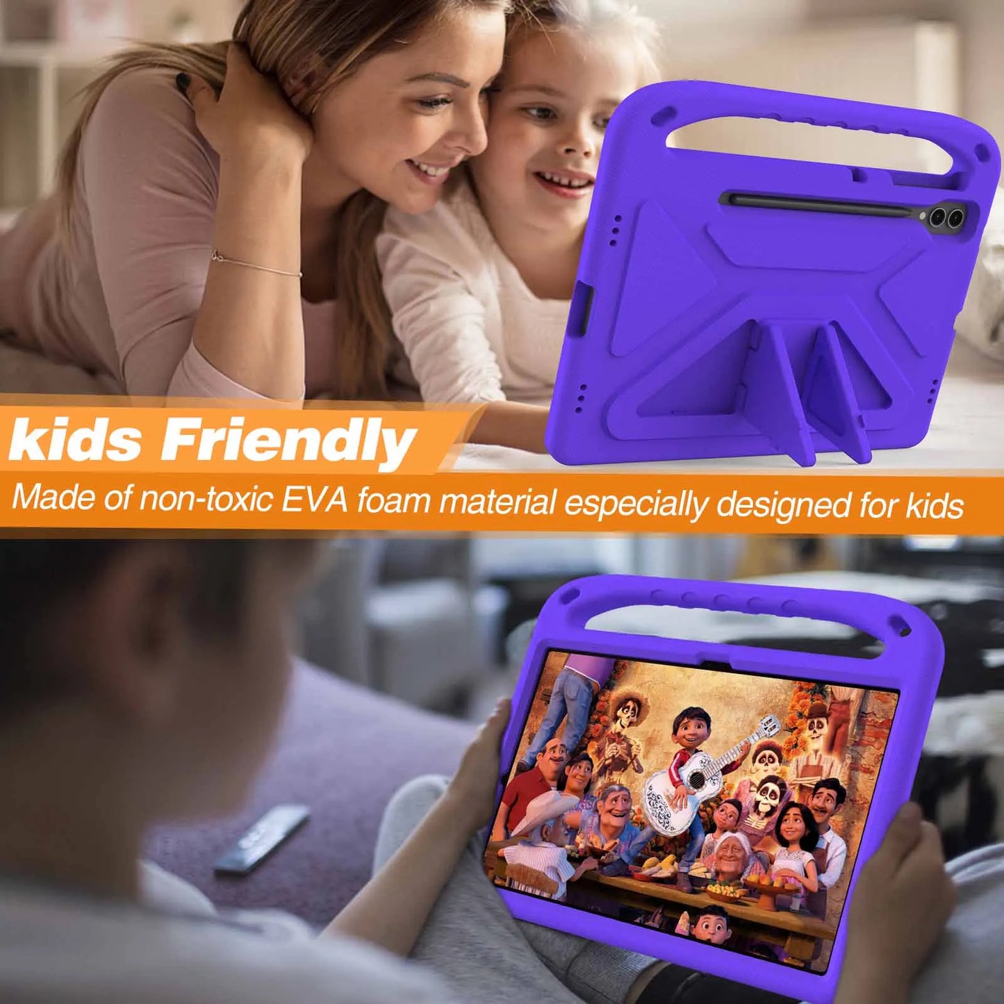 Tablet Case For Samsung Galaxy Tab S6 Lite 10.4 2020/2022/2024 SM-P610/P615 Kids Drop resistance Shockproof Cover no Pen Slot