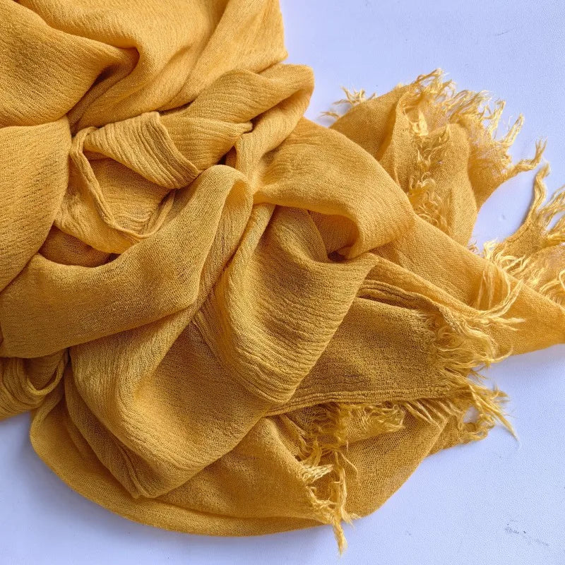 61 Colors Soft Cotton Viscose Scarf Rayon Material Muslim Hijab Mid Eastern Plain Solid Color Headscarf With Tassel