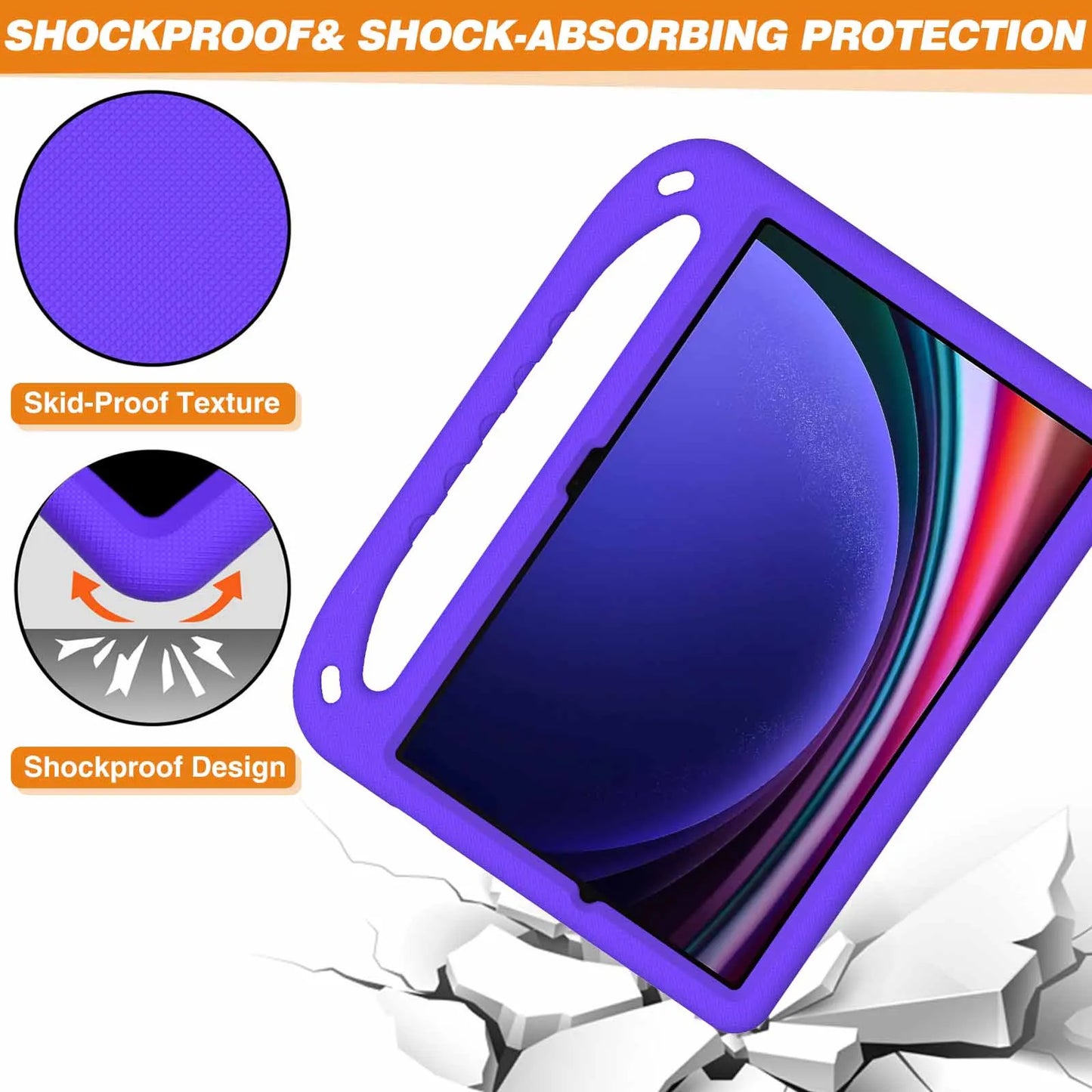 Tablet Case For Samsung Galaxy Tab S6 Lite 10.4 2020/2022/2024 SM-P610/P615 Kids Drop resistance Shockproof Cover no Pen Slot