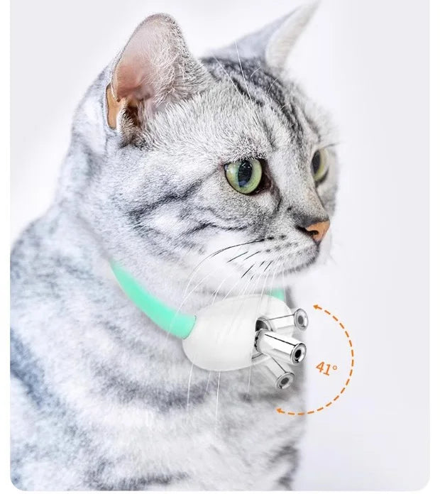 Smart Laser Tease Cat Collar Electric USB Rechargeable Pointer Kitten Automatic Toys Interactive Training Pet Accessories Goods