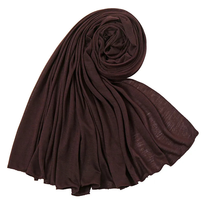 Multicolor Soft Cotton Muslim Headscarf Instant Jersey Hijab Full Cover Cap Wrap Scarf Islamic Shawls Women Turban Head Scarves