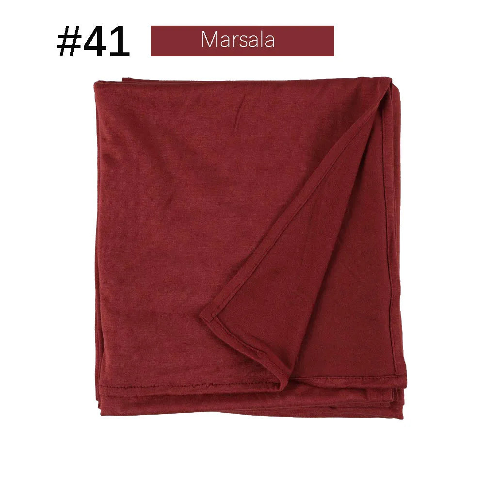 Musilim Women Strechy Jersey Hijab Good Stitch Stretch Jesey HIjabs Scarves Soft Turban Head Wraps HeadScarf