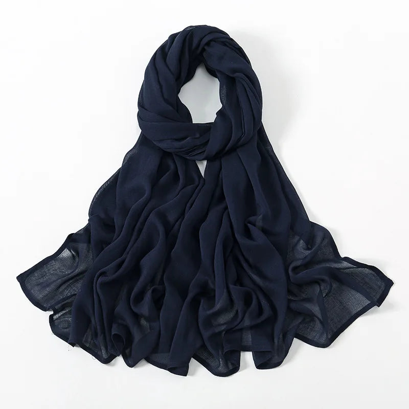 180*95cm Big Size Women Plain Solid Cotton Rayon Hijab Scarf Lady High Quality Wraps Shawls Muslim Modal Headband Islamic