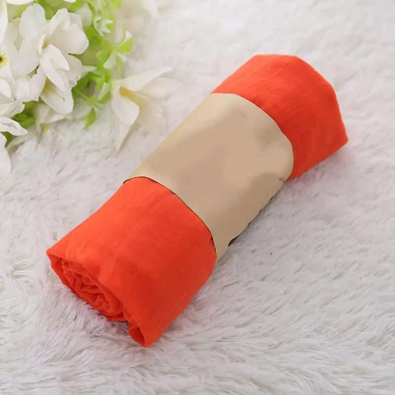 Soft Cotton Linen Scarf Women Muslim Crinkle Hijab Scarf Solid Color Islamic Head Shawls and Wraps Female Headscarf Headwear