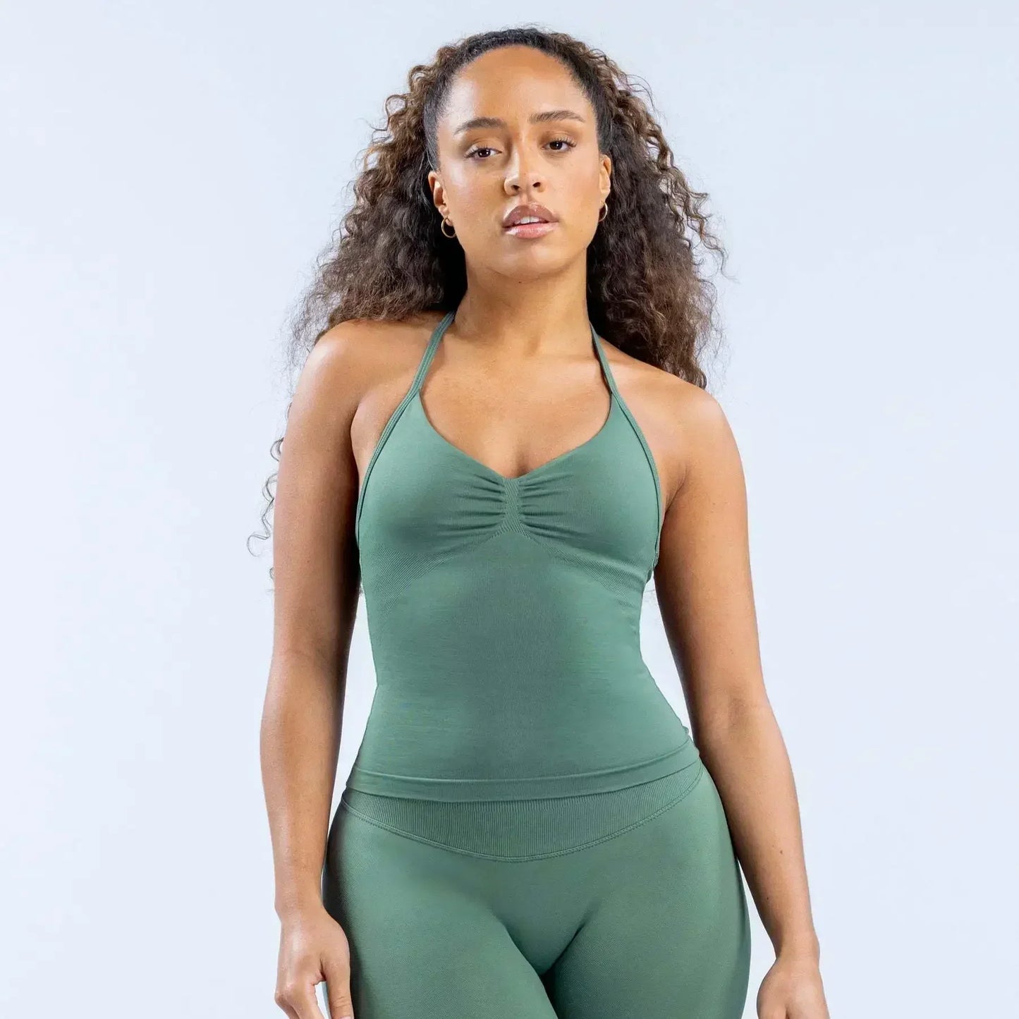 Four Seasons New Gym Fashion Yoga Gym Clothing Hip Pants Neck Bra Comfortable Dopamine Pilates Set