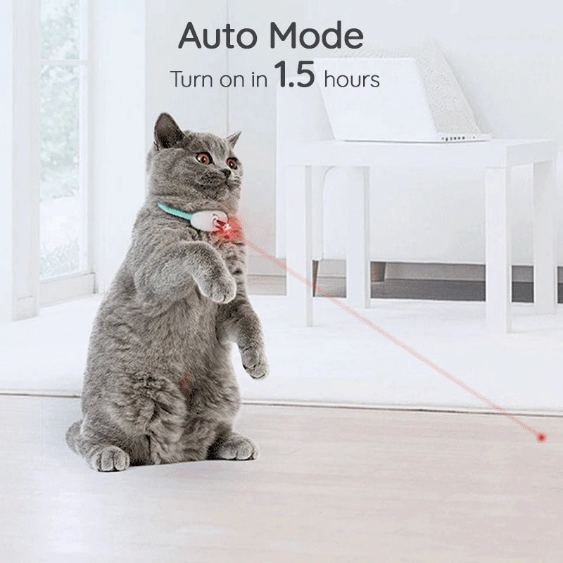 LMZOE-Smart Laser for Cats, Electric Collar, Adjustable Cat Toys, Interactive Exercise Training, USB Rechargeable