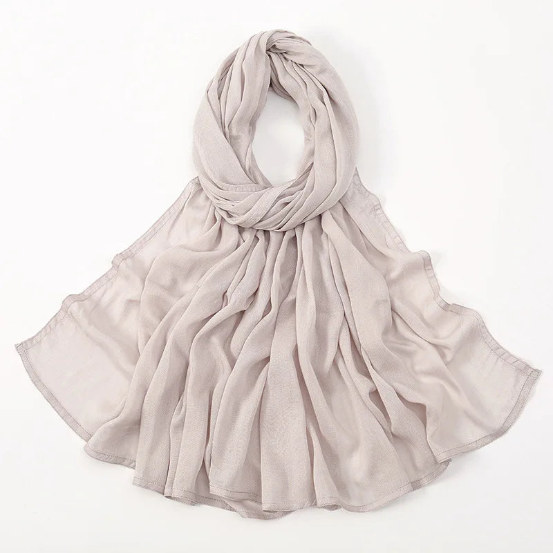 180*95cm Big Size Women Plain Solid Cotton Rayon Hijab Scarf Lady High Quality Wraps Shawls Muslim Modal Headband Islamic