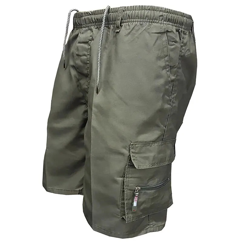 Summer New Men's Shorts Casual Work Cool Pants with 5-point Large Pocket Clothing Elastic Waist Sports Male Outfit Shorts