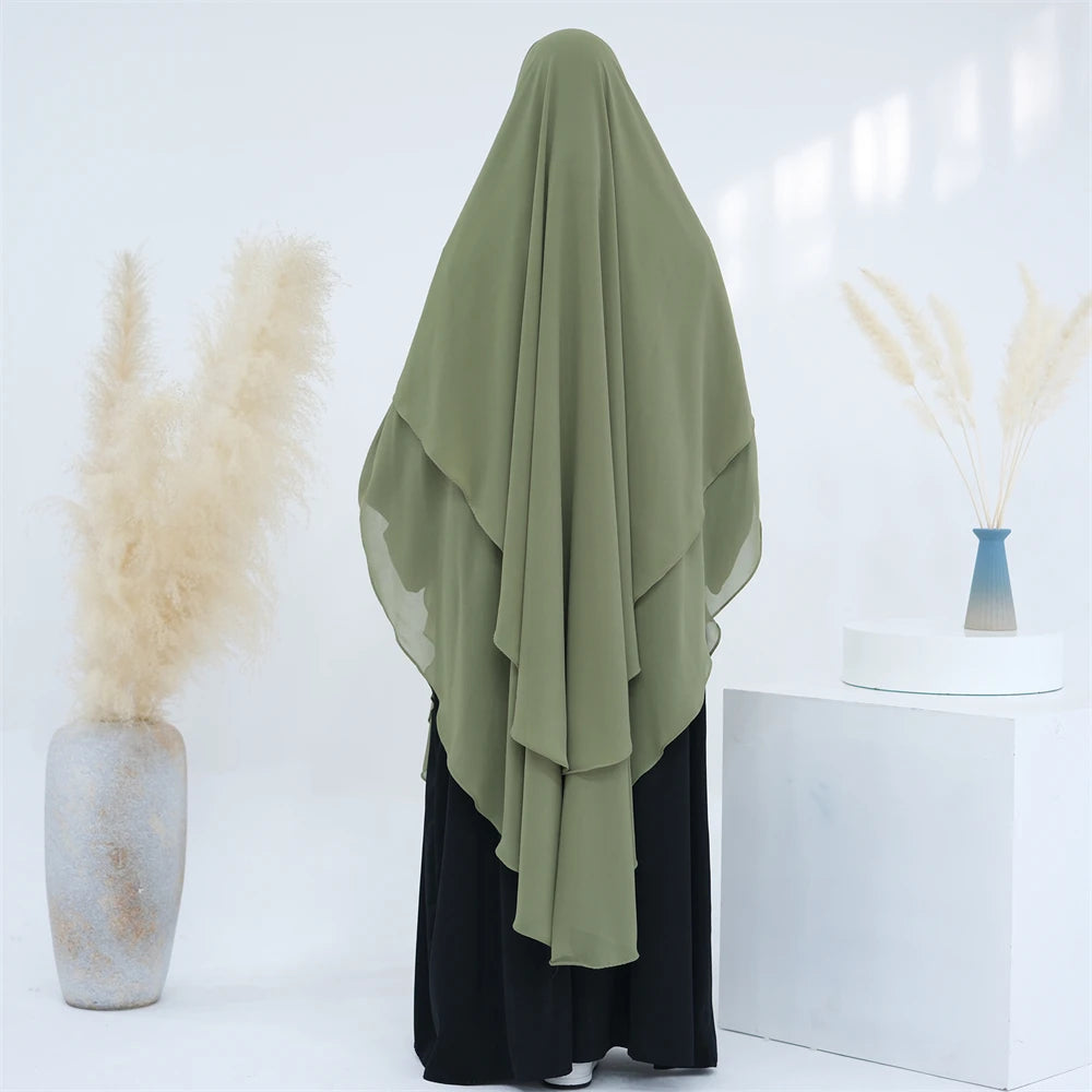 Ramadan Eid Dubai Chiffon Niqab Maxi Khimar Abaya Damen Islam Muslim Hijab Dress Abayas For Women Kebaya Hijabs Femme Musulmane