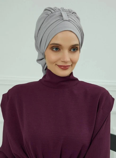 Muslim Solid Instant Turban Hat Hijab Women Caps Islamic Bandana Bonnet Fashion