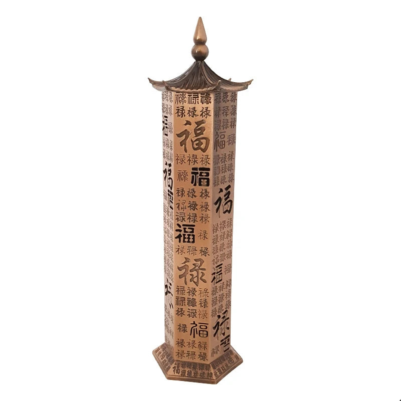 Baifu Vertical Incense Burner Fulu Pagoda Incense Censer Heart Sutra Hollow Stick Incense Holder Home Tea Room Office Decoration