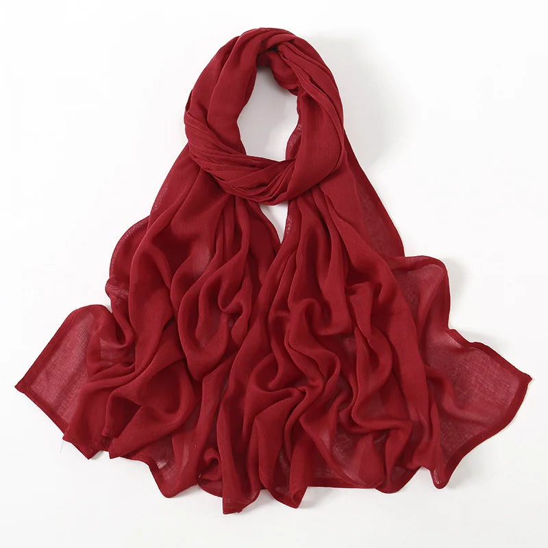 180*95cm Big Size Women Plain Solid Cotton Rayon Hijab Scarf Lady High Quality Wraps Shawls Muslim Modal Headband Islamic