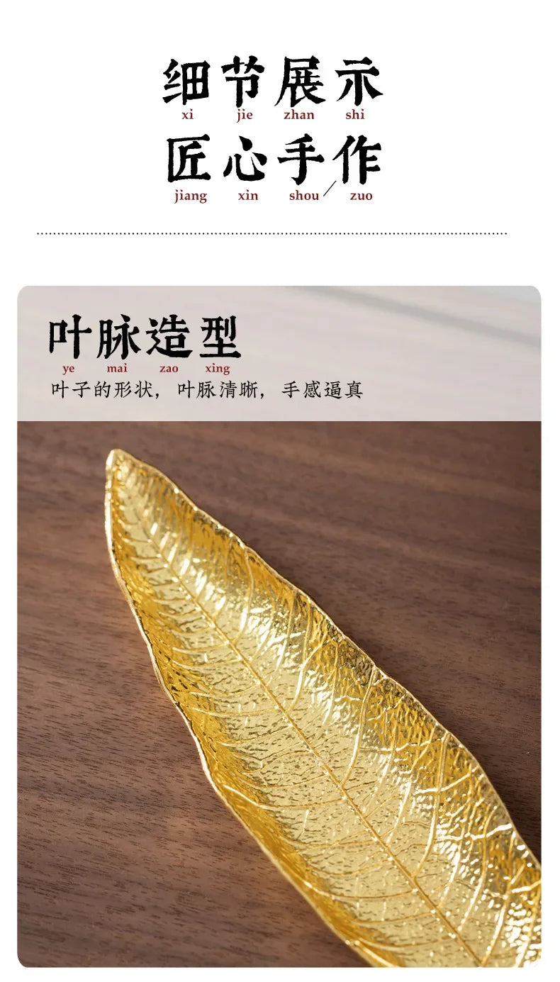 Incense Holder Ash Catcher Long Leafs Censer Meditation Home Decor Accessories