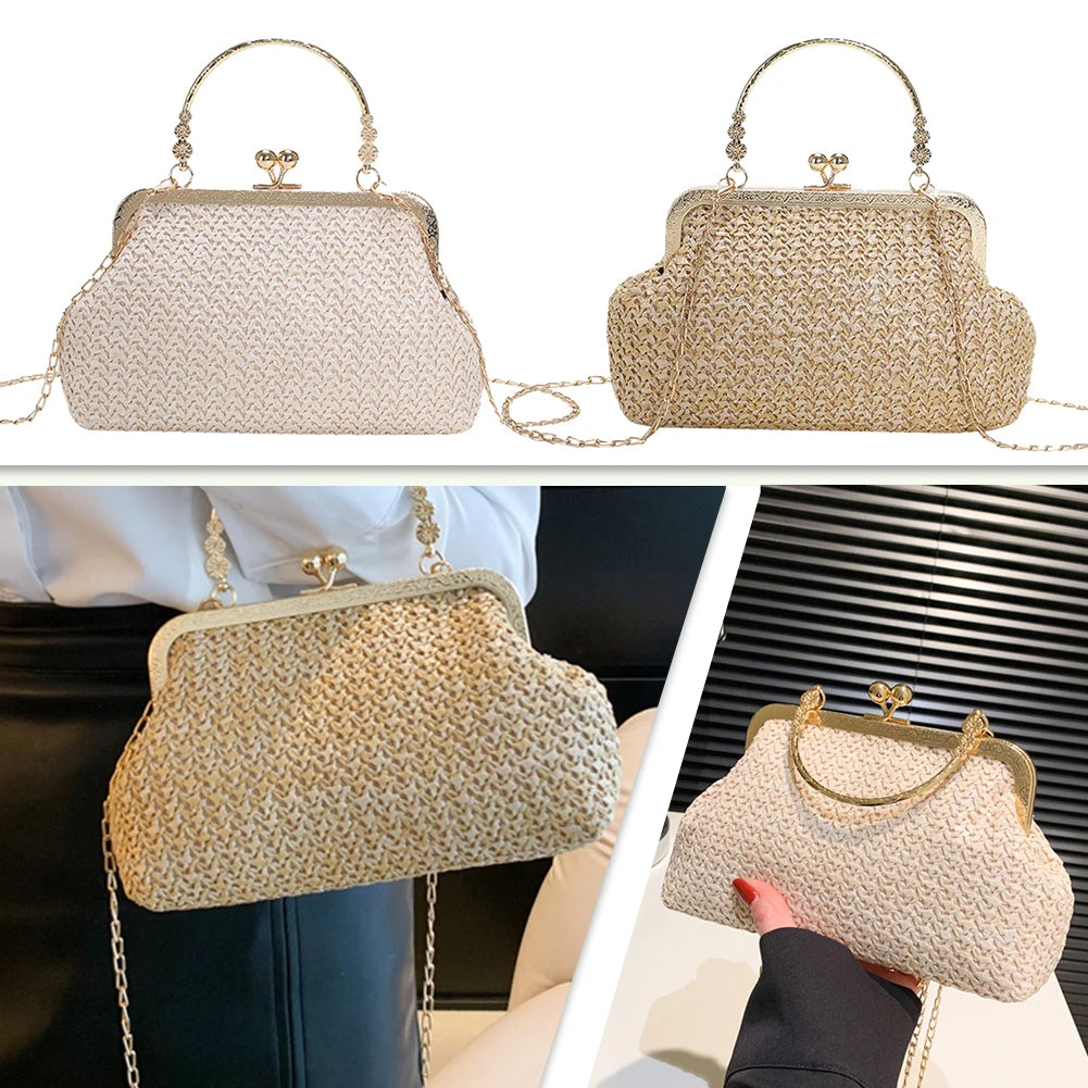 Women's Evening Shoulder Bag Handbag Clutch Bag Shining Rhinestones Bucket Bag for Party Wedding Date Night Chain Shoulder Bag