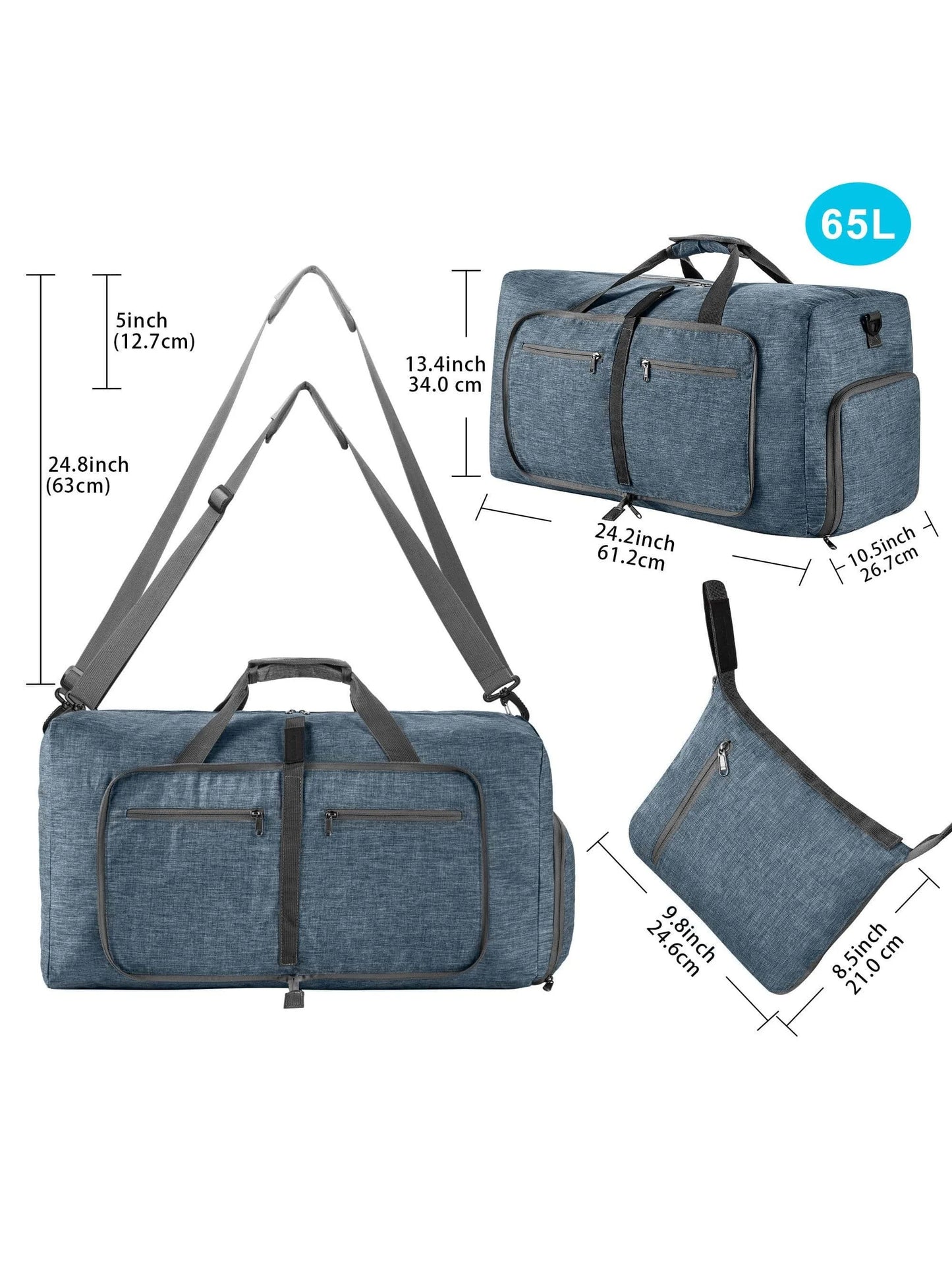 Travel Bag Handbags Large Capacity Carry On Luggage Bags Men Women Shoulder Outdoor Tote Weekend Waterproof Bag