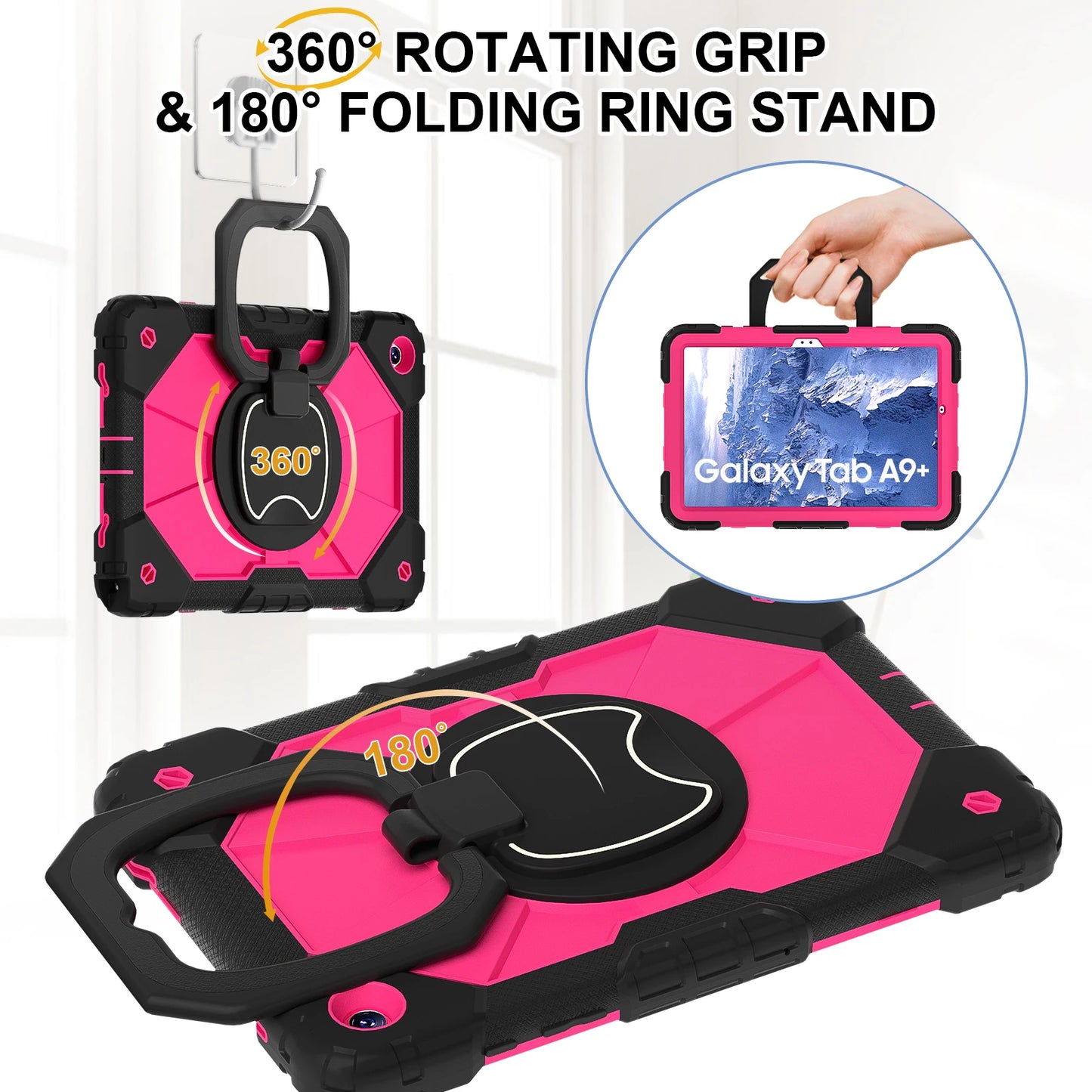 For Samsung Galaxy Tab A9 plus Funda a9 8.7 inch Kids Case X115N A7Lite T220 225 Tab A8 10.5inch Tablet Stand Shockproof Cover