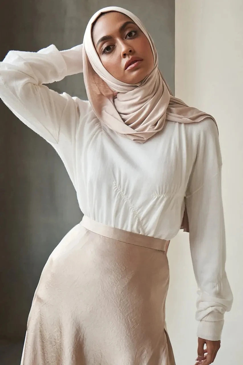 2024 New Muslim Women Jersey Hijab Scarf Solid Color Head Wrap Fashion Headscarf Turban Islam Veil Flexible Premium Modal