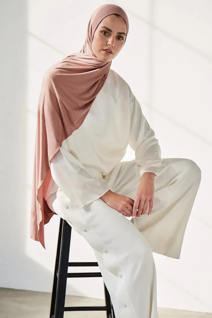 Modal Cotton Jersey Hijab Scarf For Muslim Women Shawl Stretchy Easy Plain Hijabs Scarves Headscarf African Woman Turban Ramadan