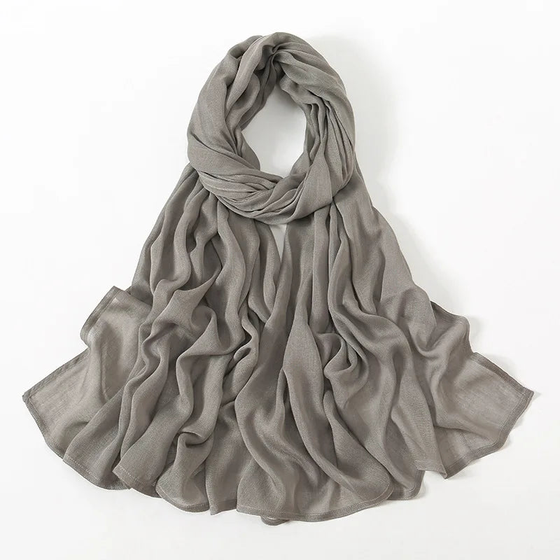180*95cm Big Size Women Plain Solid Cotton Rayon Hijab Scarf Lady High Quality Wraps Shawls Muslim Modal Headband Islamic