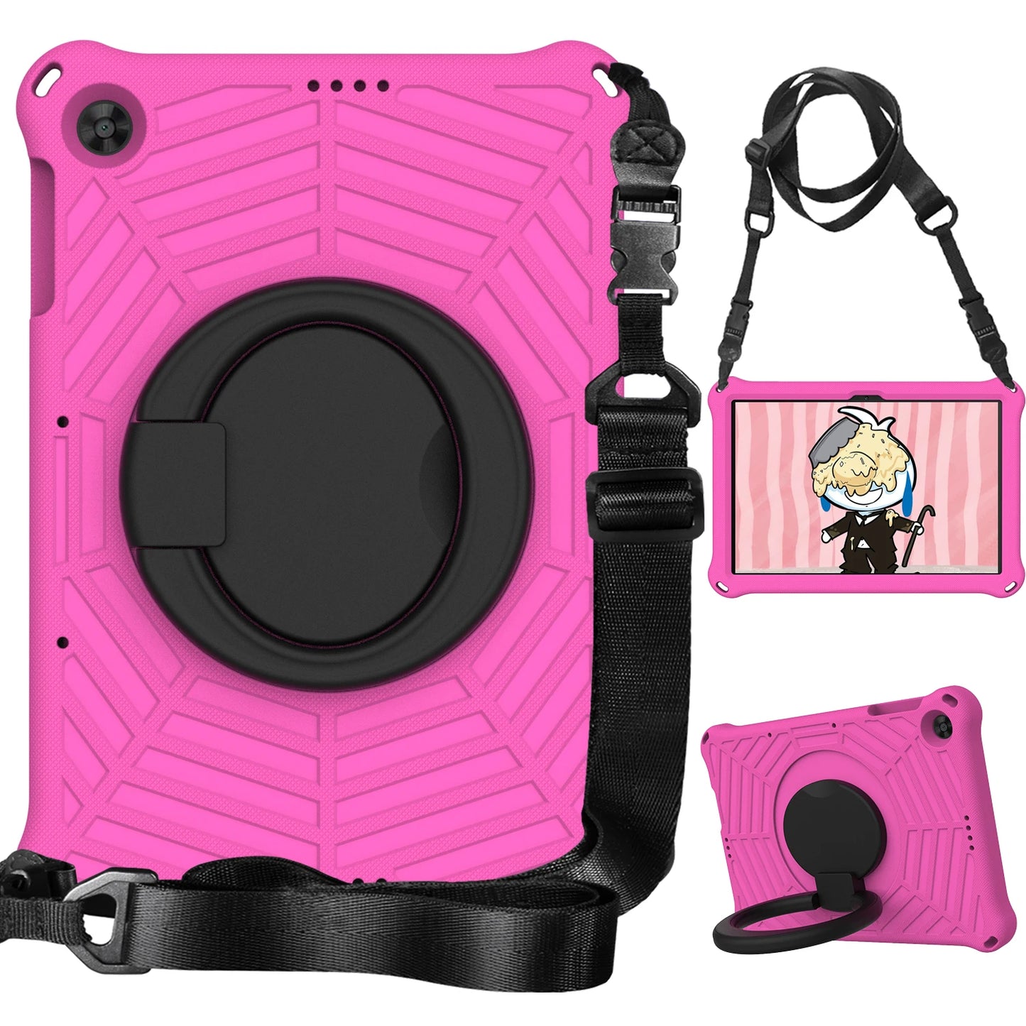 tablet case for apple iPad Pro11 Air5 10.9 Air3 Pro 10.5 iPad 10.9 10.2 Air1 Air2 9.7 mini6 mini5 4 3 2 1 Cobwebs with straps