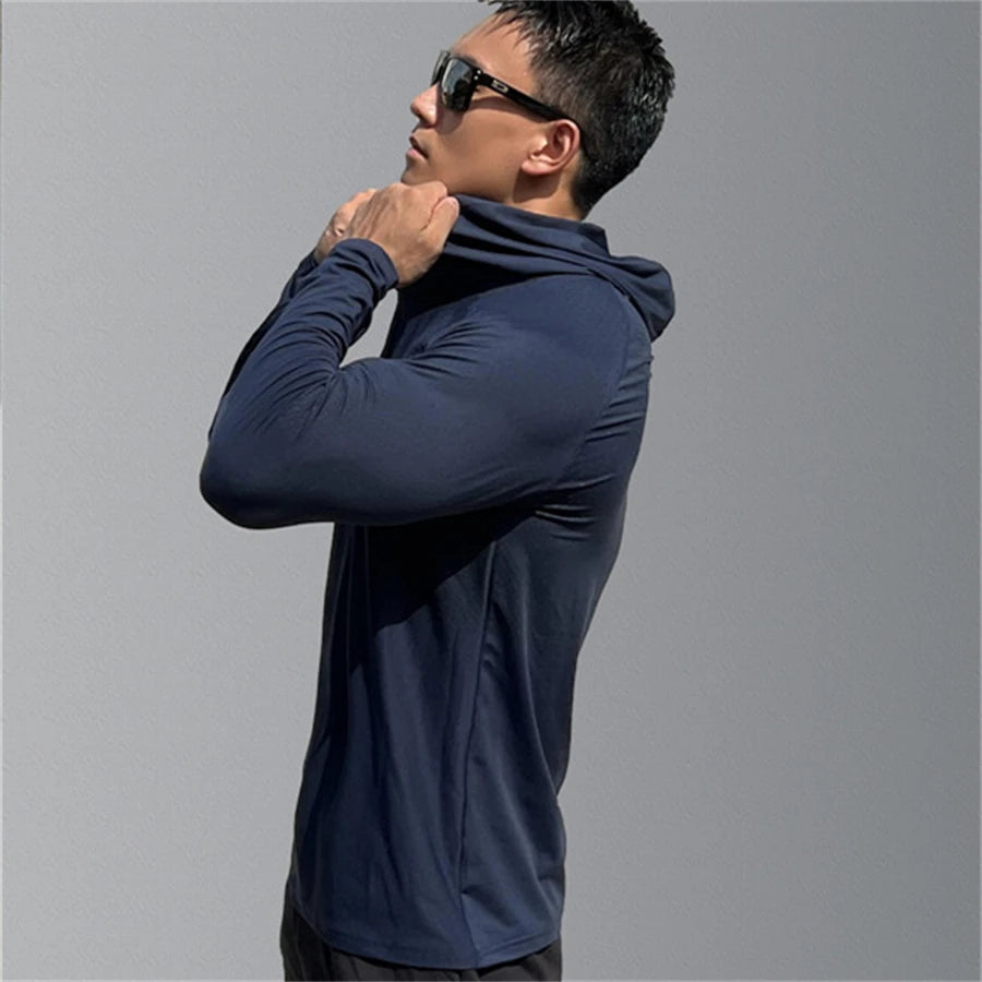 Men's Fitness Running Sports Hoodies Gym Joggers Hooded 2023 New Outdoor Sport Athletic Clothing Male Training Sweatshirt Tops