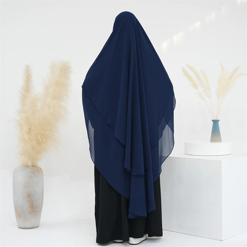 Ramadan Eid Dubai Chiffon Niqab Maxi Khimar Abaya Damen Islam Muslim Hijab Dress Abayas For Women Kebaya Hijabs Femme Musulmane