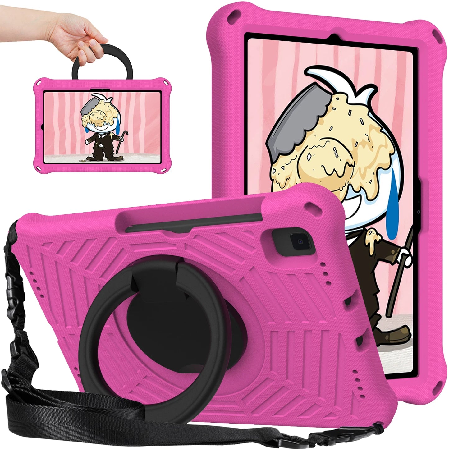 Kids Tablet Protective Case for Samsung Galaxy Tab A7 10.4 (2020) SM-T500/T505 Tab S6 10.5 Tab S5e 10.5 with Shoulder Strap