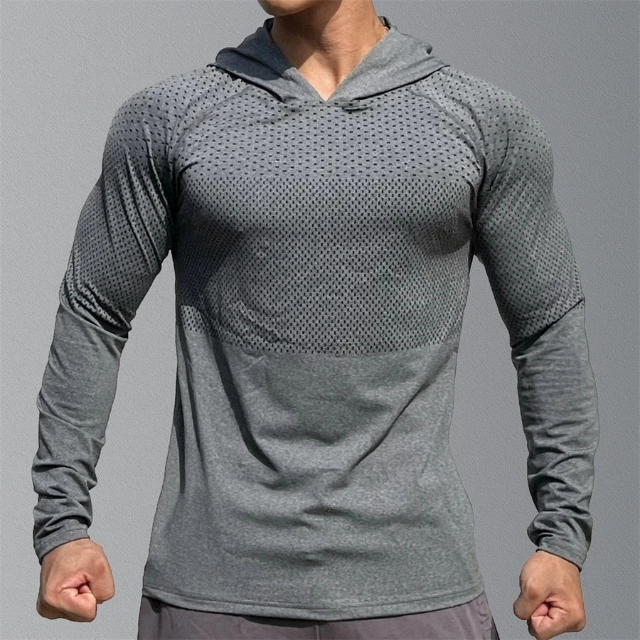 Men's Fitness Running Sports Hoodies Gym Joggers Hooded 2023 New Outdoor Sport Athletic Clothing Male Training Sweatshirt Tops